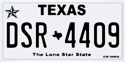 TX license plate DSR4409