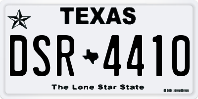TX license plate DSR4410