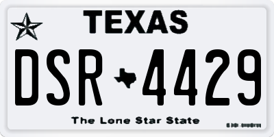 TX license plate DSR4429