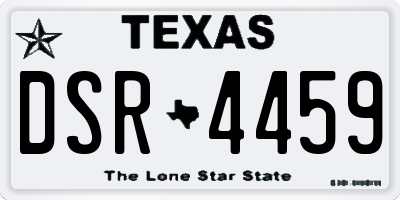 TX license plate DSR4459