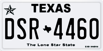 TX license plate DSR4460