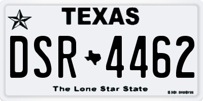 TX license plate DSR4462