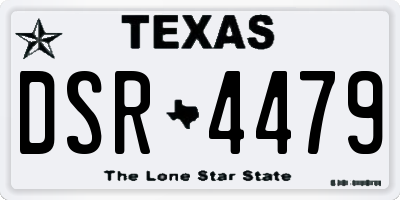 TX license plate DSR4479
