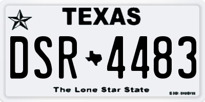 TX license plate DSR4483