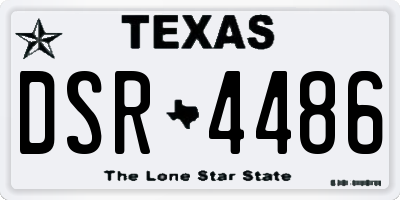TX license plate DSR4486