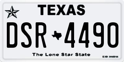 TX license plate DSR4490