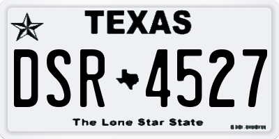 TX license plate DSR4527
