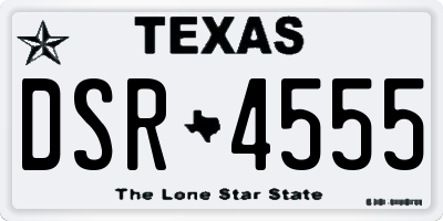 TX license plate DSR4555
