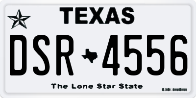 TX license plate DSR4556