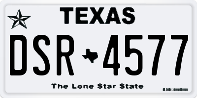 TX license plate DSR4577