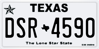 TX license plate DSR4590