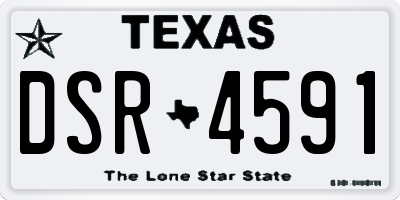 TX license plate DSR4591