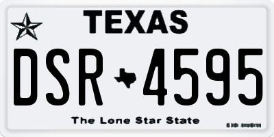 TX license plate DSR4595