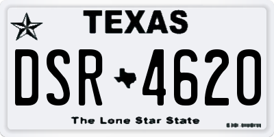 TX license plate DSR4620