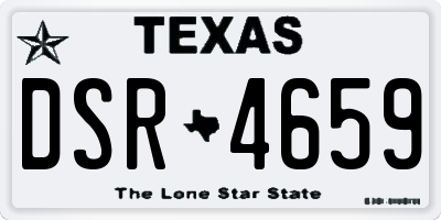 TX license plate DSR4659
