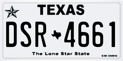 TX license plate DSR4661