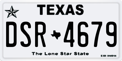 TX license plate DSR4679