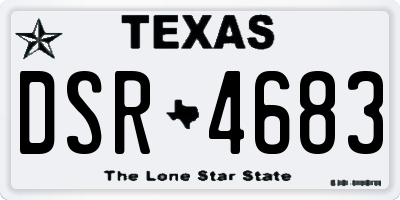 TX license plate DSR4683