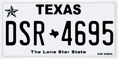 TX license plate DSR4695
