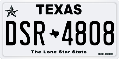 TX license plate DSR4808