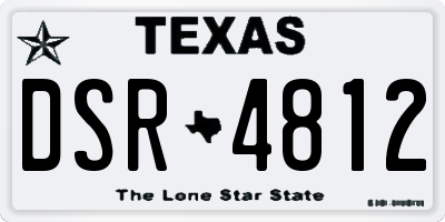 TX license plate DSR4812