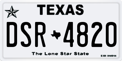 TX license plate DSR4820
