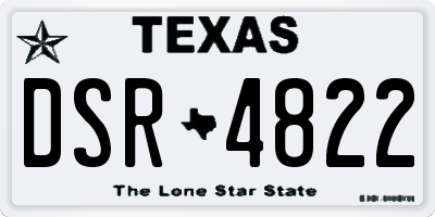 TX license plate DSR4822