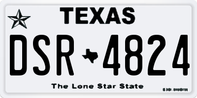 TX license plate DSR4824