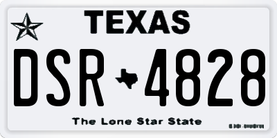 TX license plate DSR4828