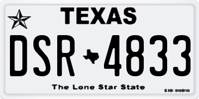 TX license plate DSR4833