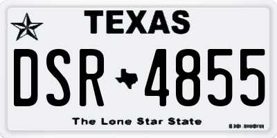 TX license plate DSR4855