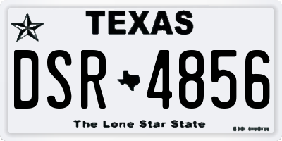 TX license plate DSR4856