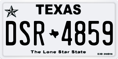 TX license plate DSR4859