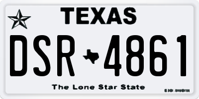 TX license plate DSR4861