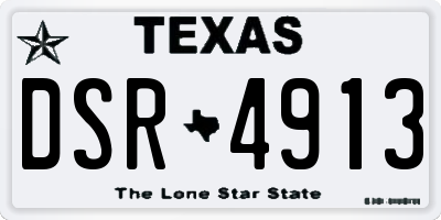 TX license plate DSR4913