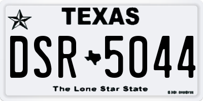 TX license plate DSR5044