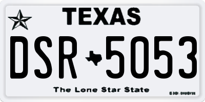 TX license plate DSR5053