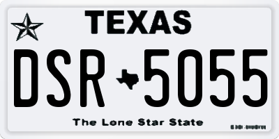 TX license plate DSR5055