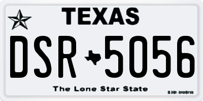 TX license plate DSR5056