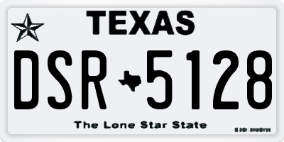 TX license plate DSR5128