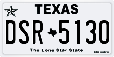 TX license plate DSR5130