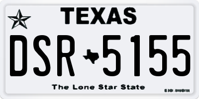 TX license plate DSR5155