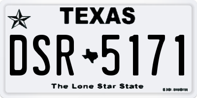 TX license plate DSR5171