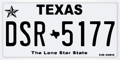 TX license plate DSR5177