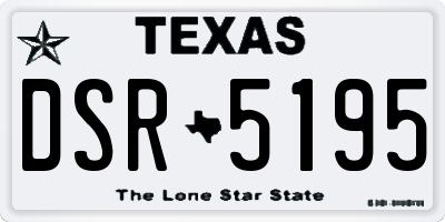 TX license plate DSR5195