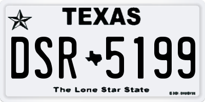 TX license plate DSR5199