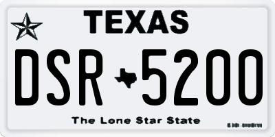 TX license plate DSR5200