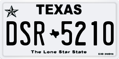 TX license plate DSR5210