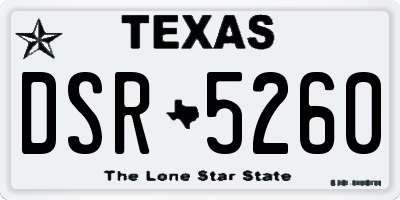 TX license plate DSR5260