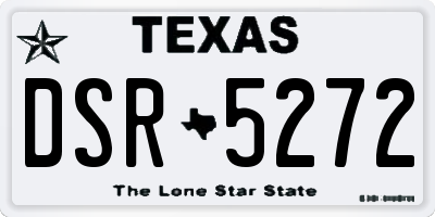 TX license plate DSR5272